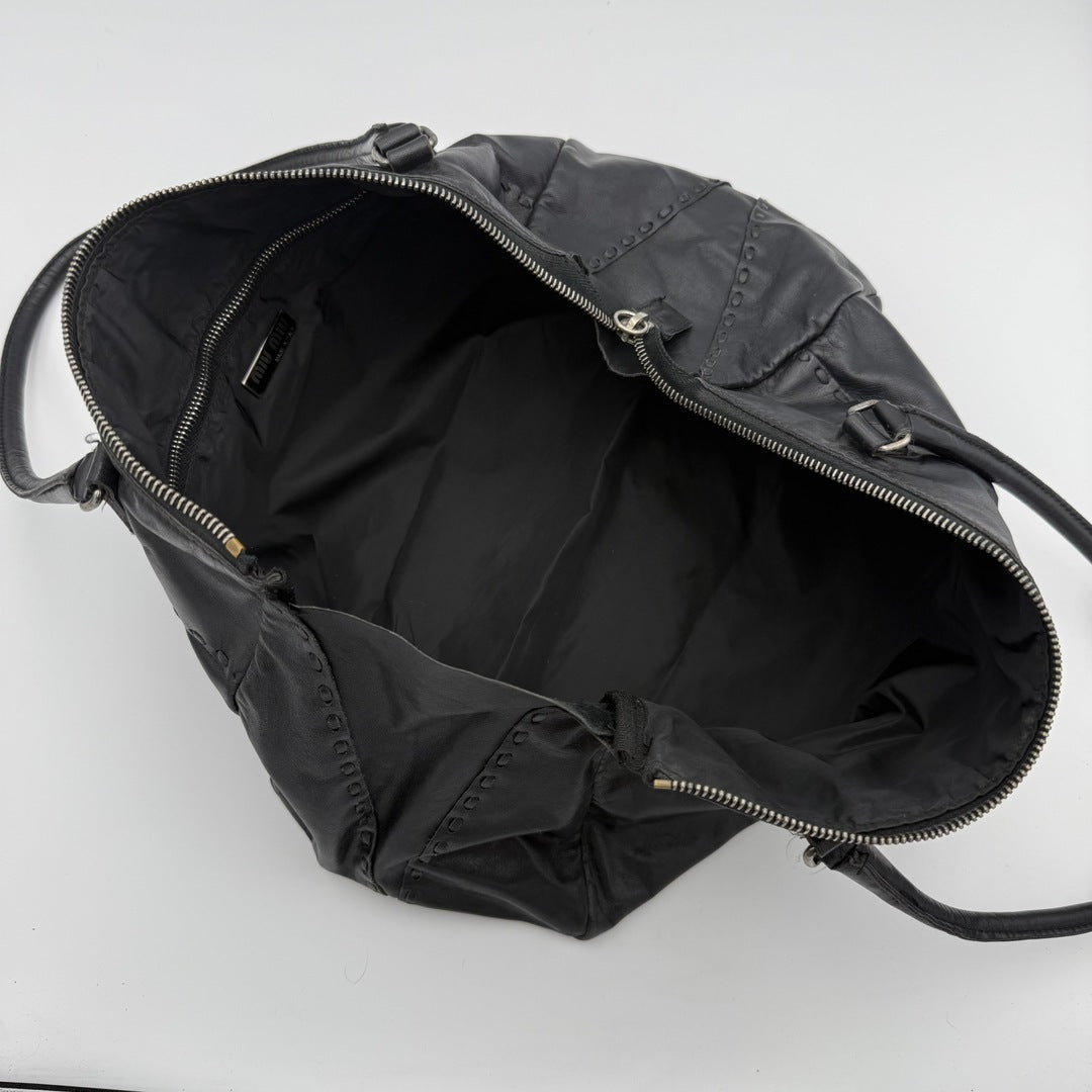 Archive Miu Miu Black Leather Shoulder Bag