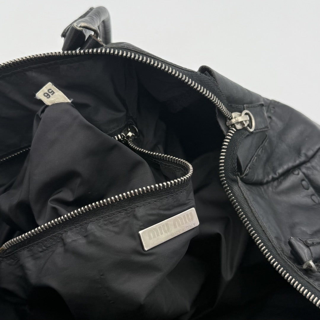 Archive Miu Miu Black Leather Shoulder Bag
