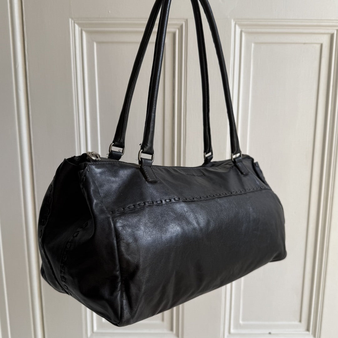 Archive Miu Miu Black Leather Shoulder Bag