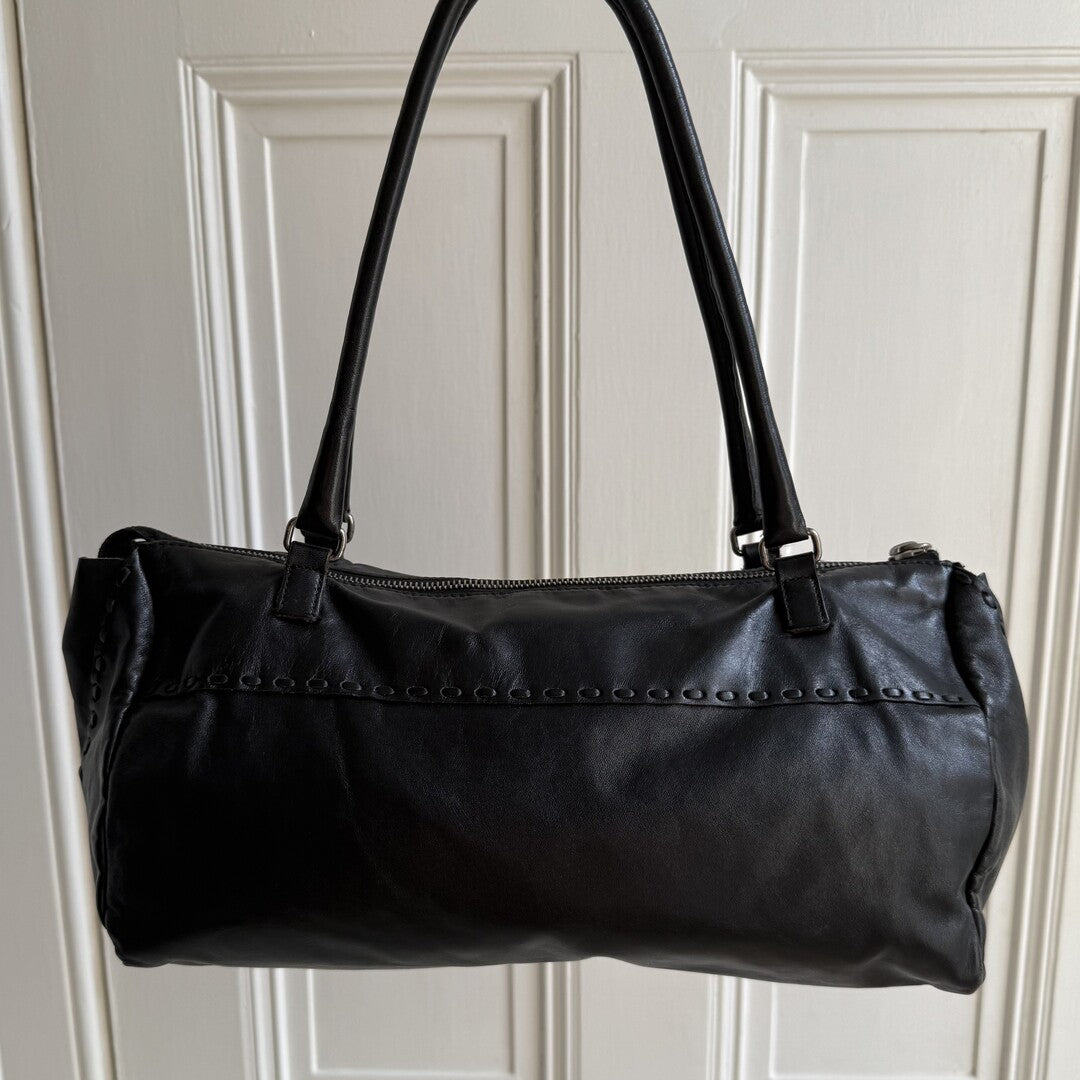 Archive Miu Miu Black Leather Shoulder Bag