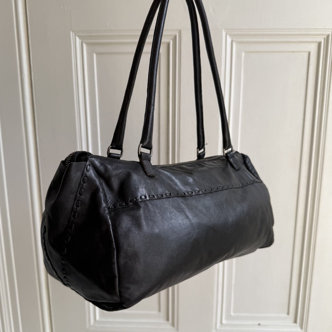 Archive Miu Miu Black Leather Shoulder Bag