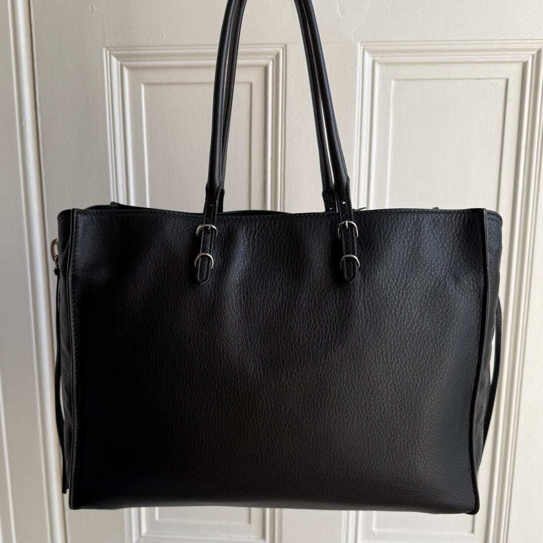 2011 Balenciaga Papier Black Leather Tote Bag