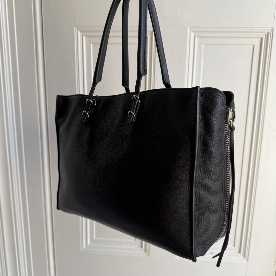 2011 Balenciaga Papier Black Leather Tote Bag
