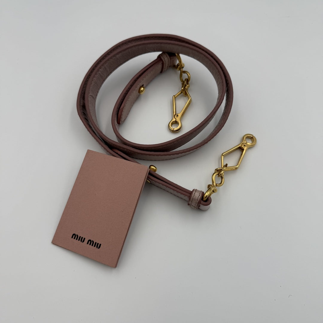 Miu Miu Matelasse Leather Dusty Pink Shoulder Bag