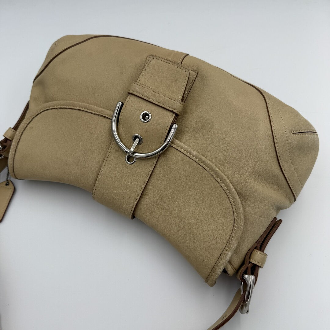 Coach Soho Leather Butter Yellow Shoulder Bag