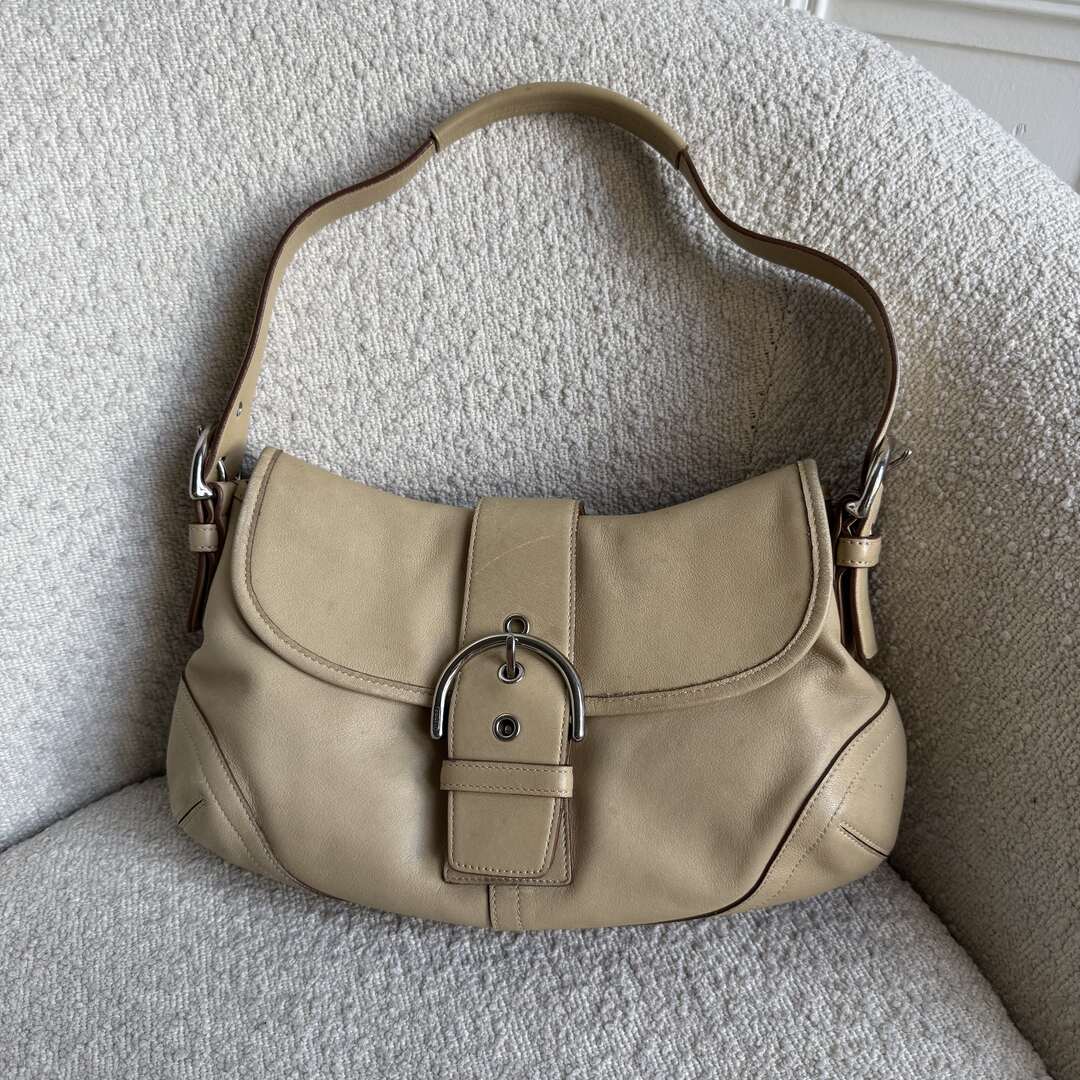 Coach Soho Leather Butter Yellow Shoulder Bag