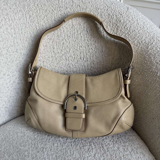 Coach Soho Leather Butter Yellow Shoulder Bag