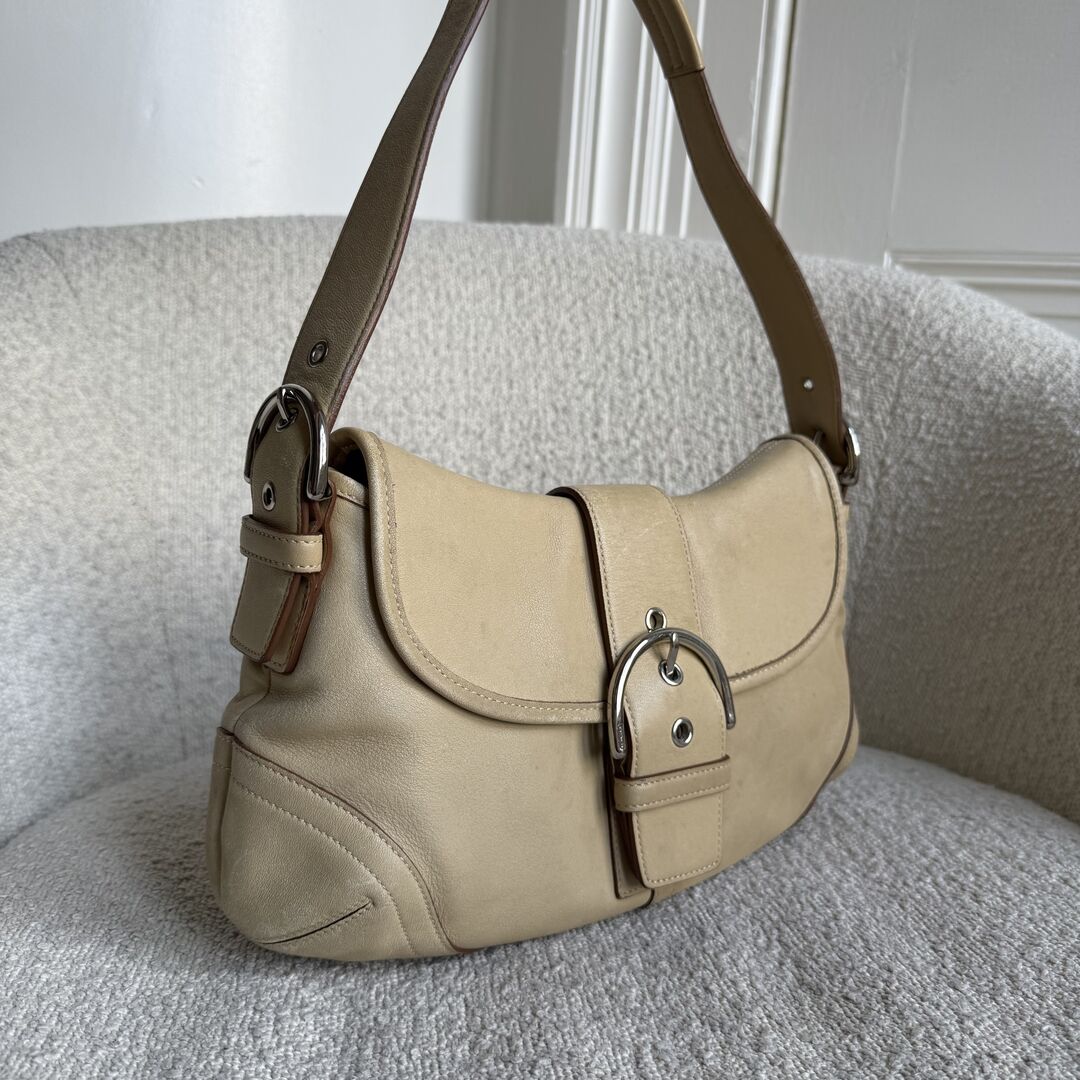 Coach Soho Leather Butter Yellow Shoulder Bag