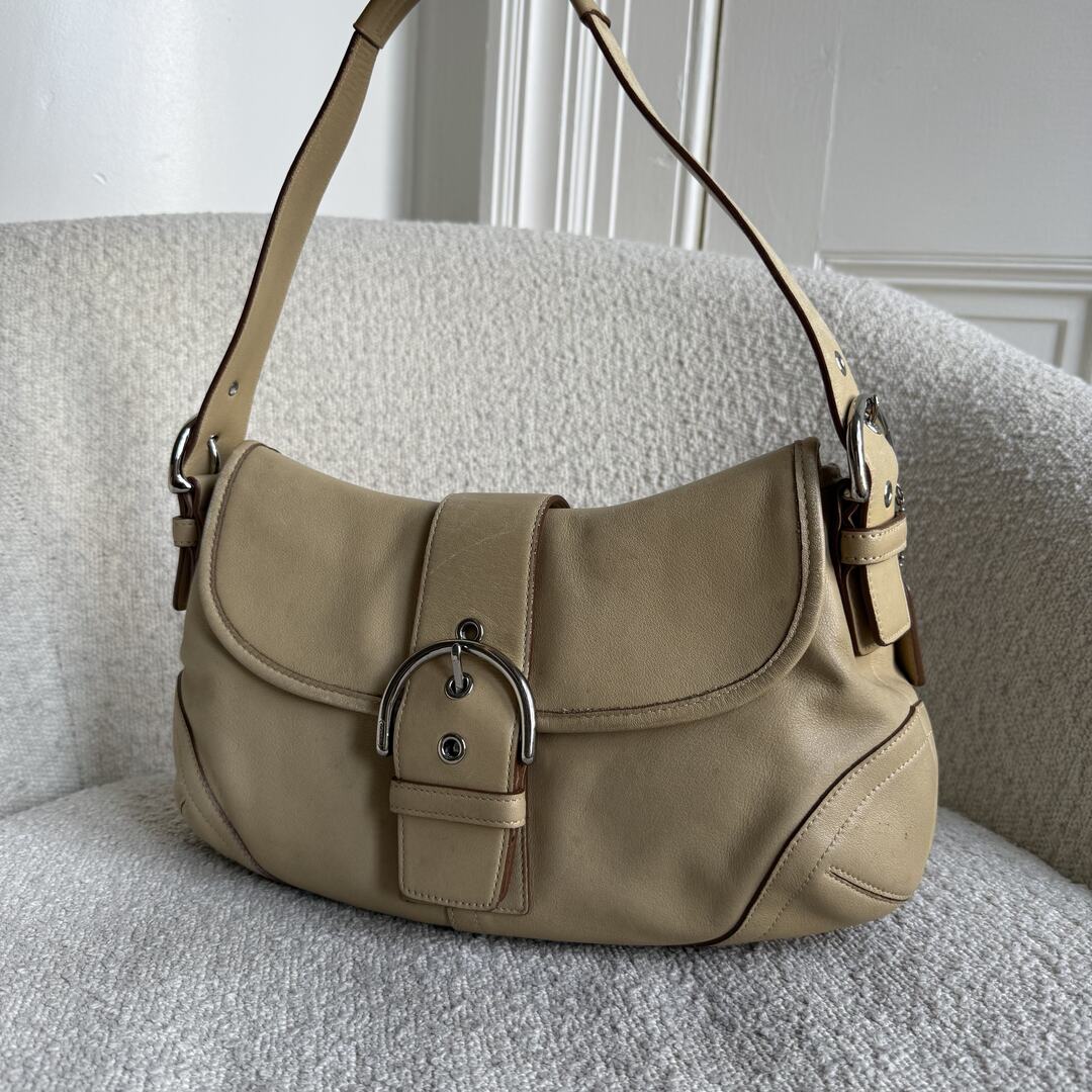 Coach Soho Leather Butter Yellow Shoulder Bag
