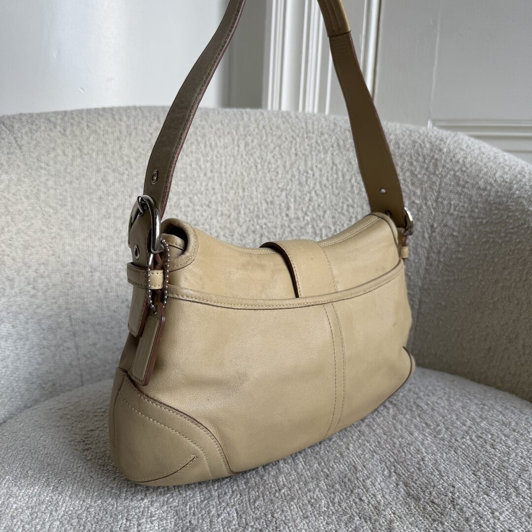 Coach Soho Leather Butter Yellow Shoulder Bag