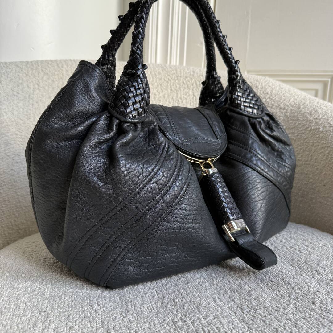 Fendi Spy Black Leather Handbag