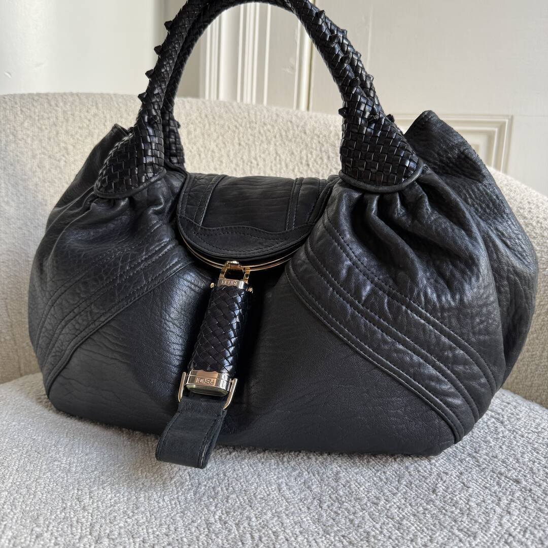 Fendi Spy Black Leather Handbag