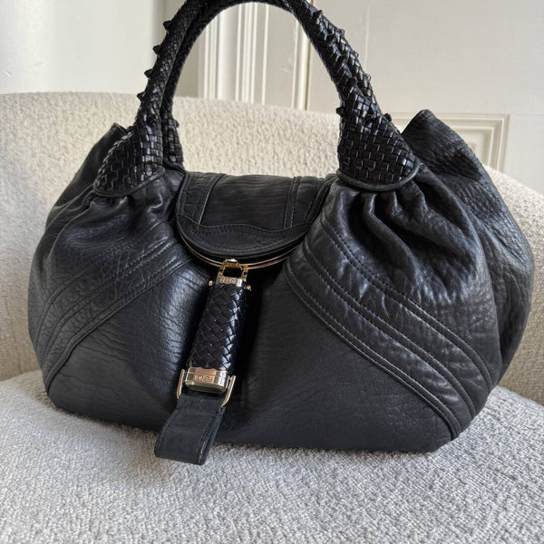 Fendi Spy Black Leather Handbag