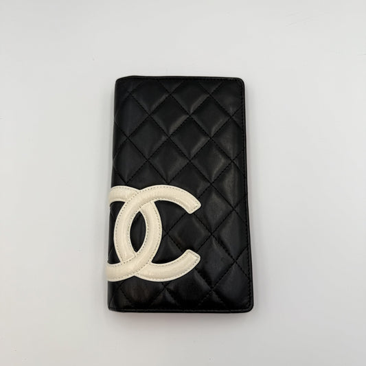 2010 Chanel CC Cambon Black Leather Wallet