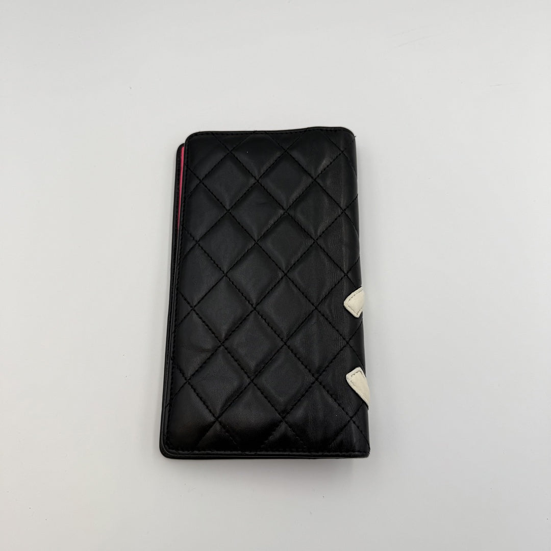 2010 Chanel CC Cambon Black Leather Wallet