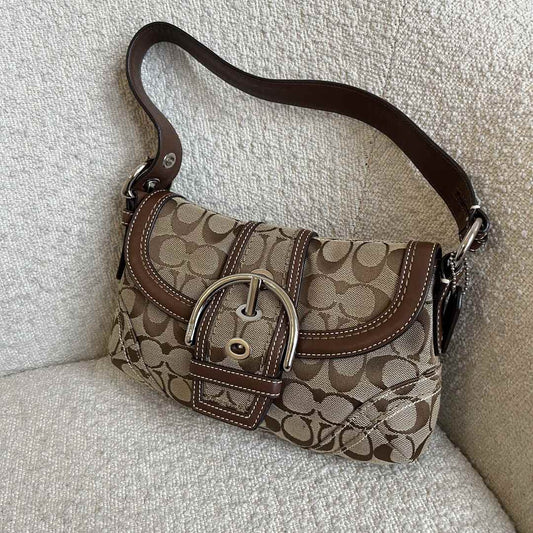 Coach Signature Soho Brown Shoulder Bag