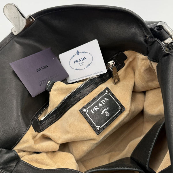 Prada Tessuto Nylon Camouflage Studded Dome Shoulder Bag