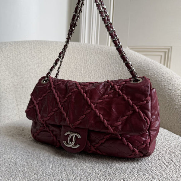 2011 Chanel CC Ultra Stitch Chain Bordeaux Flap Shoulder Bag