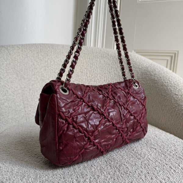 2011 Chanel CC Ultra Stitch Chain Bordeaux Flap Shoulder Bag