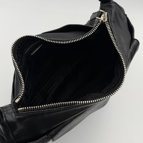 Prada City Nappa Leather Black Shoulder Bag