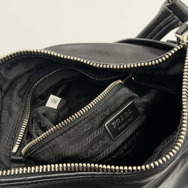 Prada City Nappa Leather Black Shoulder Bag