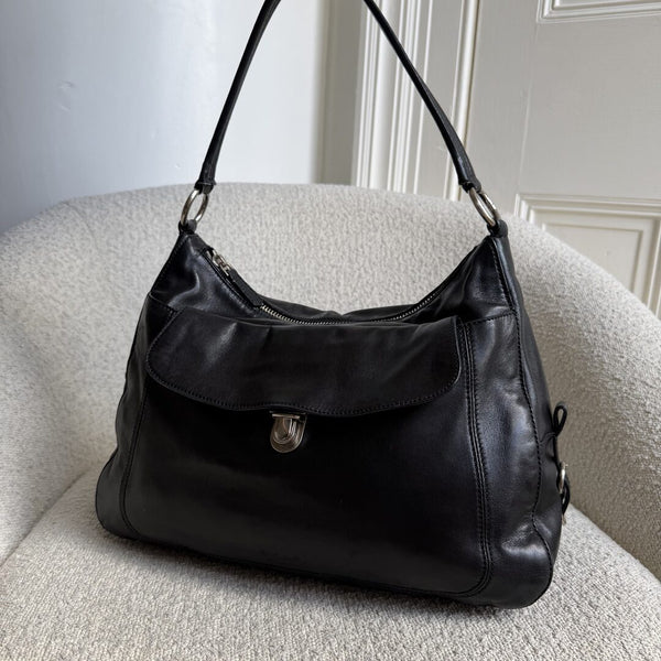Prada City Nappa Leather Black Shoulder Bag