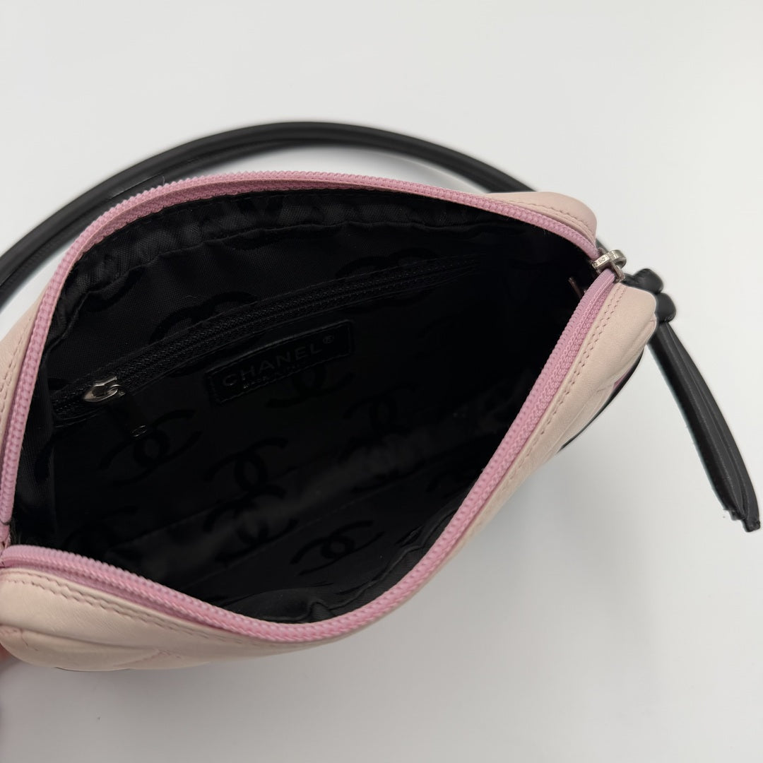 2004 Chanel Cambon Quilted Pink Mini Shoulder Bag