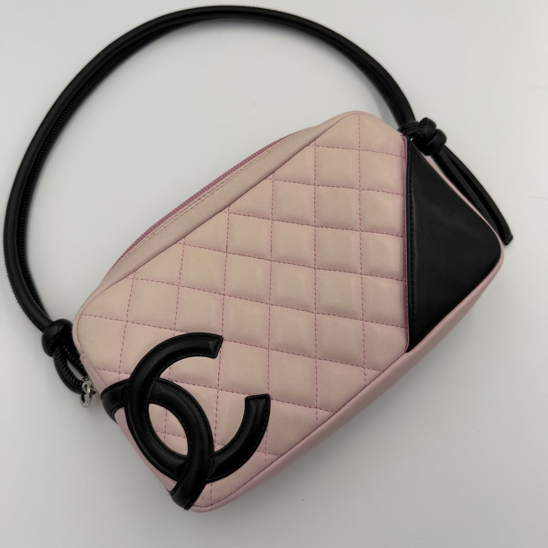 2004 Chanel Cambon Quilted Pink Mini Shoulder Bag