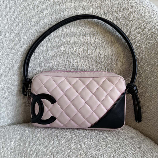 2004 Chanel Cambon Quilted Pink Mini Shoulder Bag