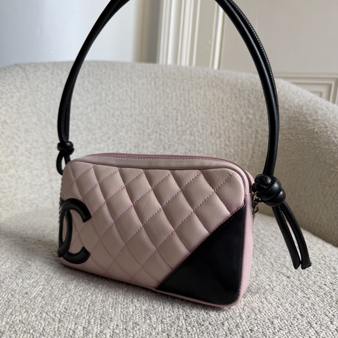 2004 Chanel Cambon Quilted Pink Mini Shoulder Bag