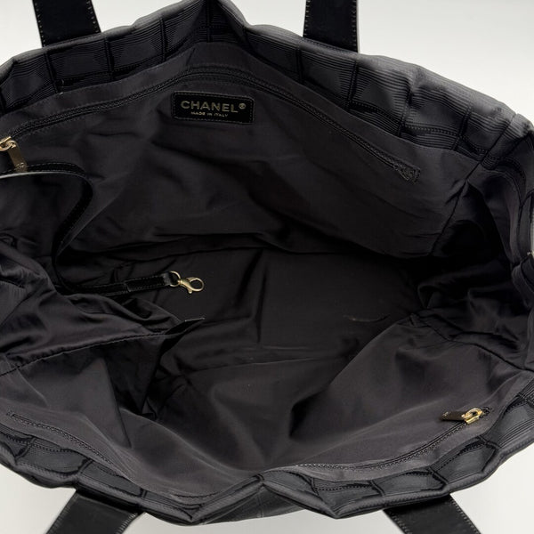 2005 Chanel CC Travel Line Black Tote Bag