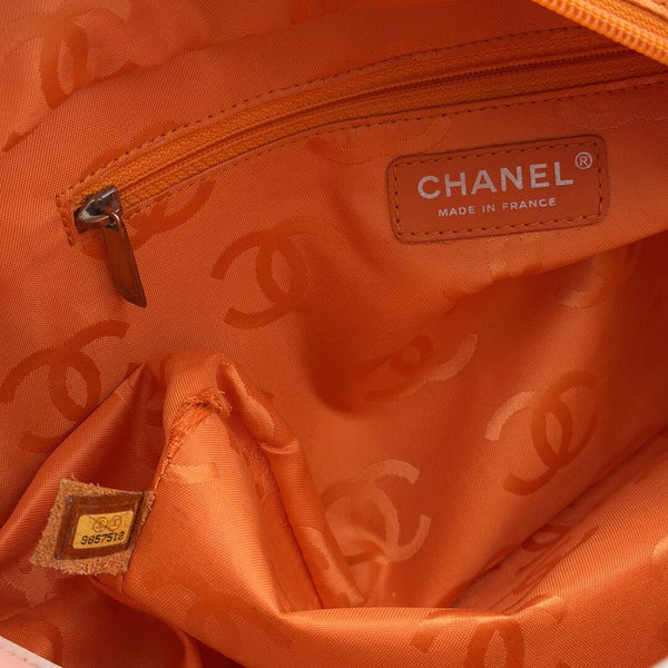 2005 Chanel Cambon Quilted Python White Tote Bag
