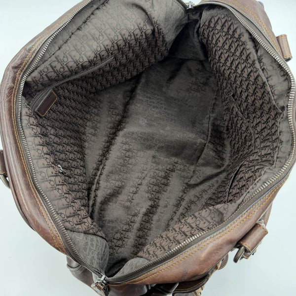 Dior Gaucho Double Saddle Dark Brown Leather Shoulder Bag