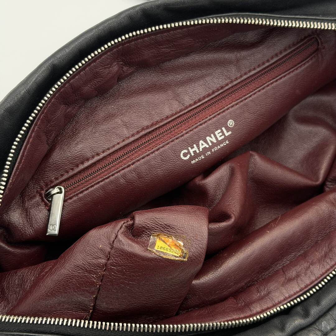 2005 Chanel Lux Ligne Bowler Black Shoulder Bag