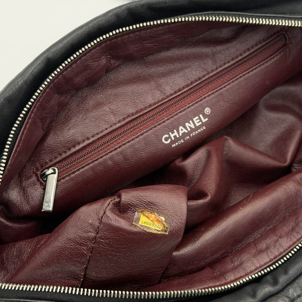 2005 Chanel Lux Ligne Bowler Black Shoulder Bag