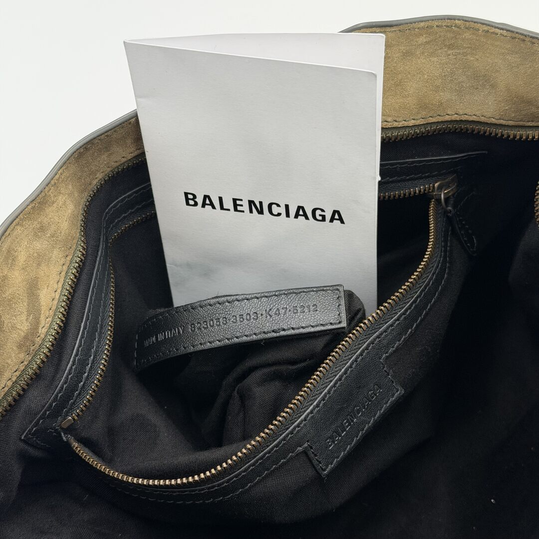 2025 Balenciaga Suede Le City Green Medium Handbag