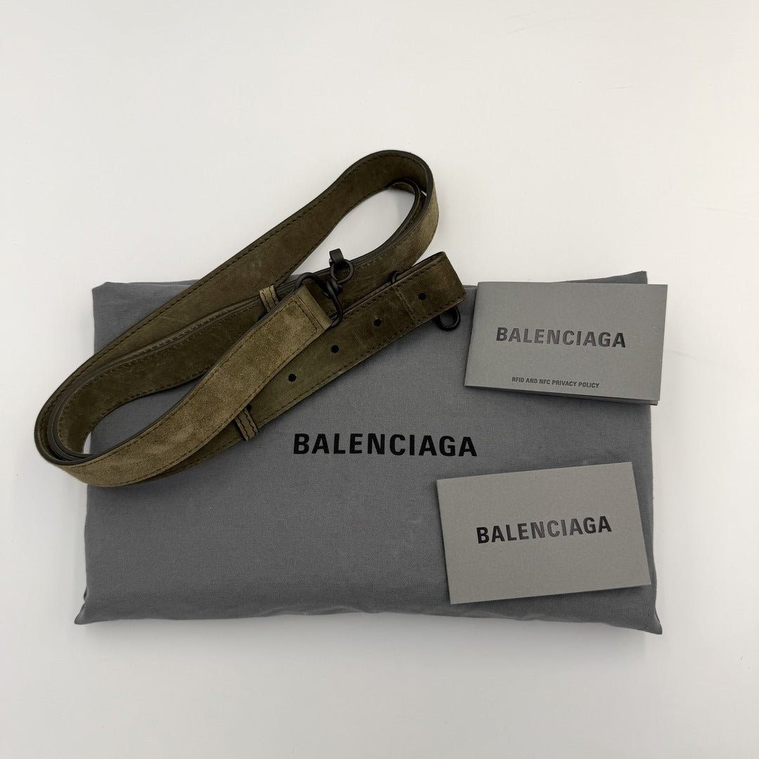 2025 Balenciaga Suede Le City Green Medium Handbag