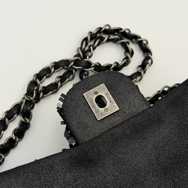 2013 Chanel CC Sequins Black Classic Flap Shoulder Bag