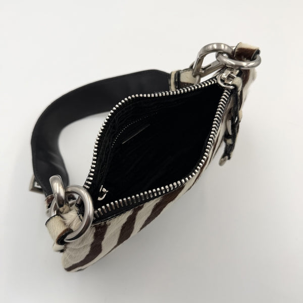 Rare Prada Zebra Pony Hair Shoulder Bag