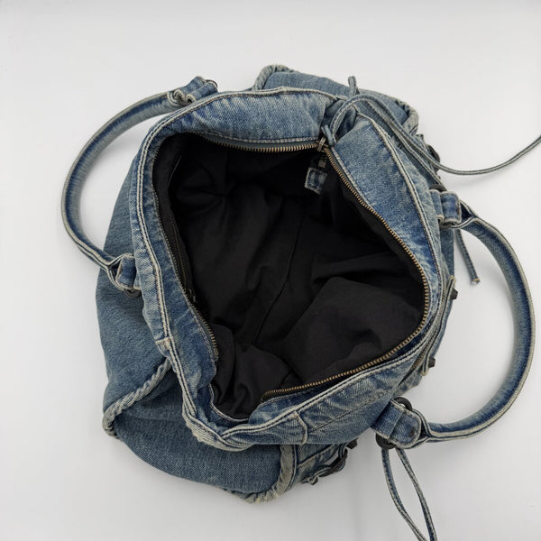 2024 Balenciaga Le City Blue Denim Bag