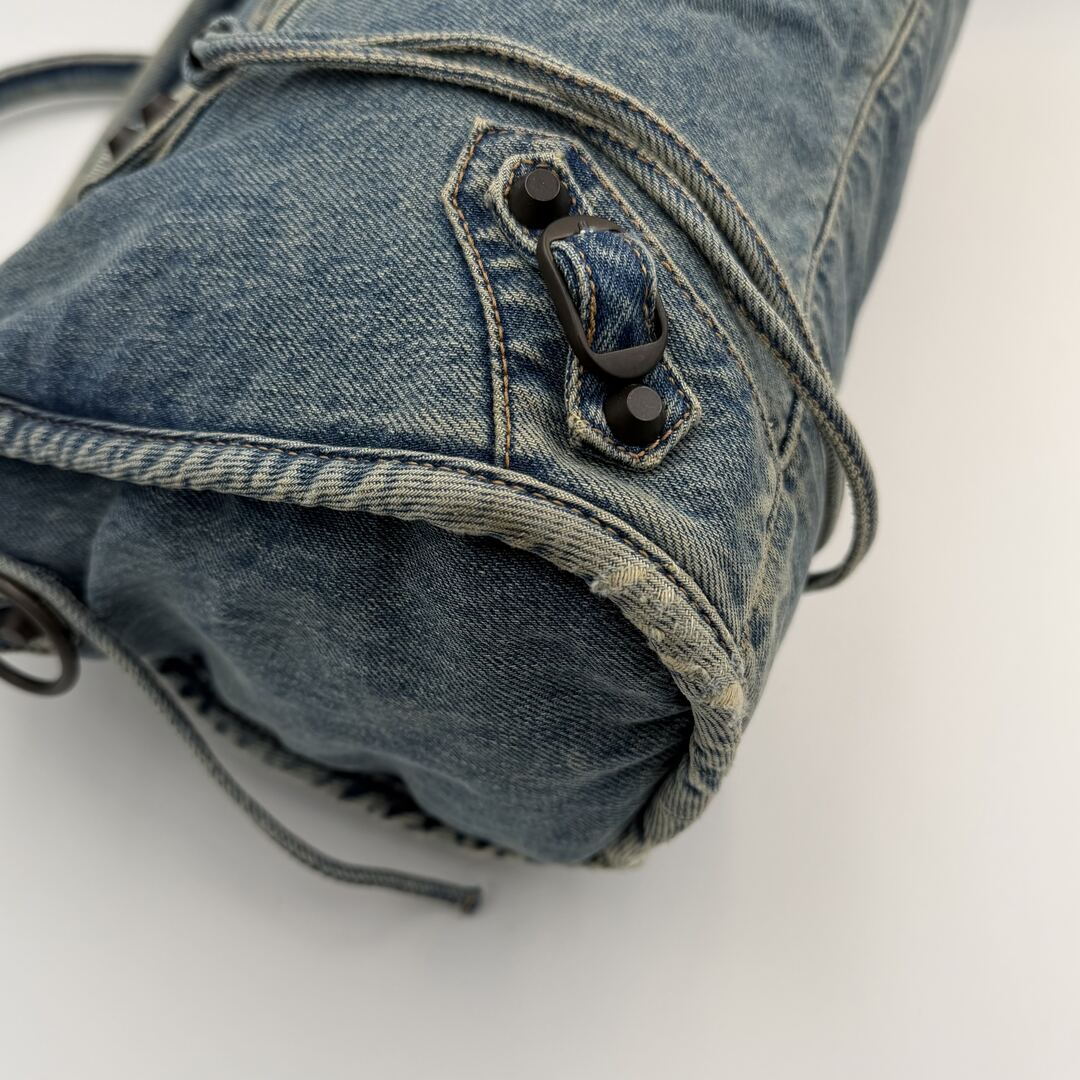2024 Balenciaga Le City Blue Denim Bag