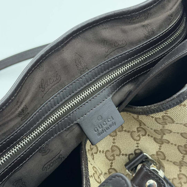 Gucci GG Twins Black Leather Tote Bag