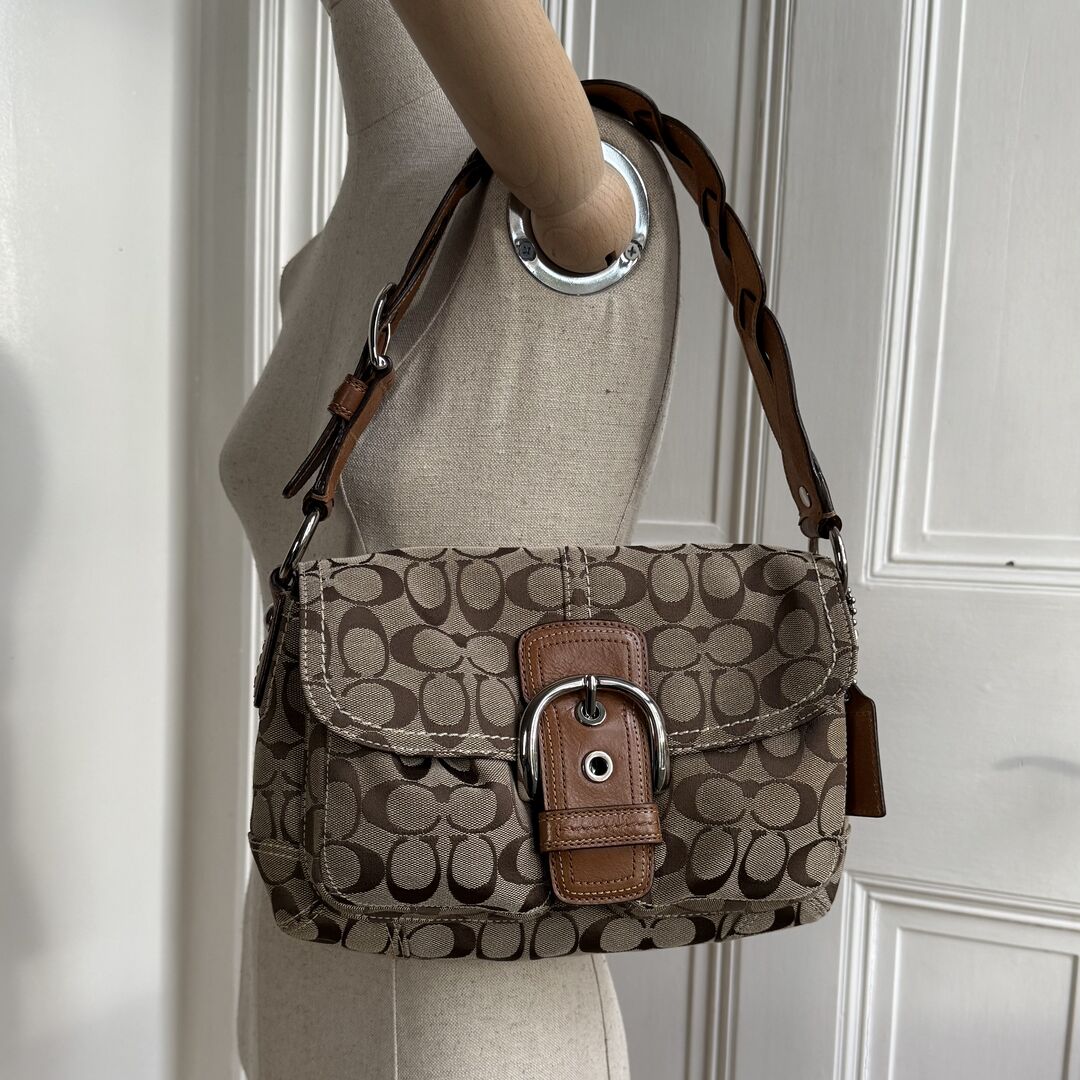 Coach Signature Soho Brown Shoulder Bag