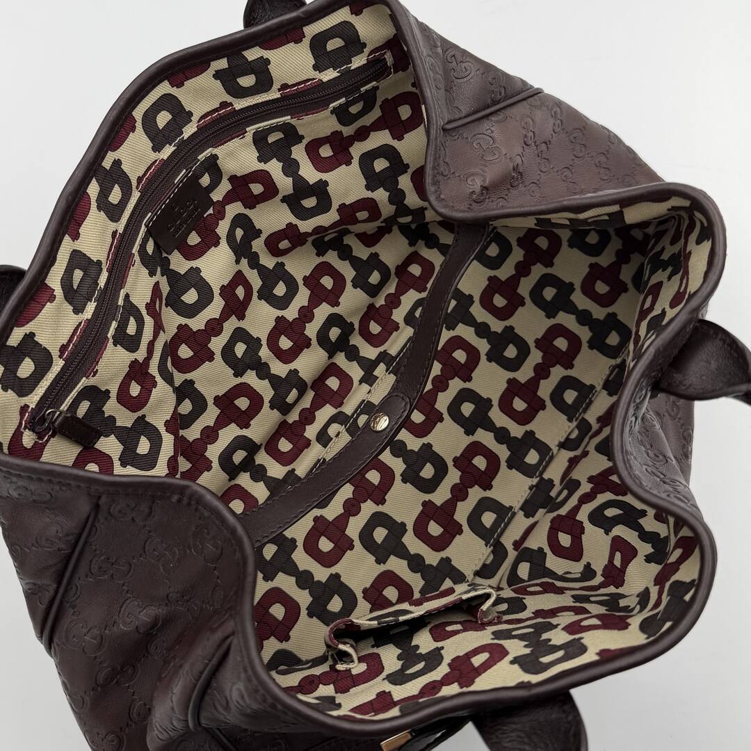 Gucci Guccissima Princy Brown Leather Tote Bag