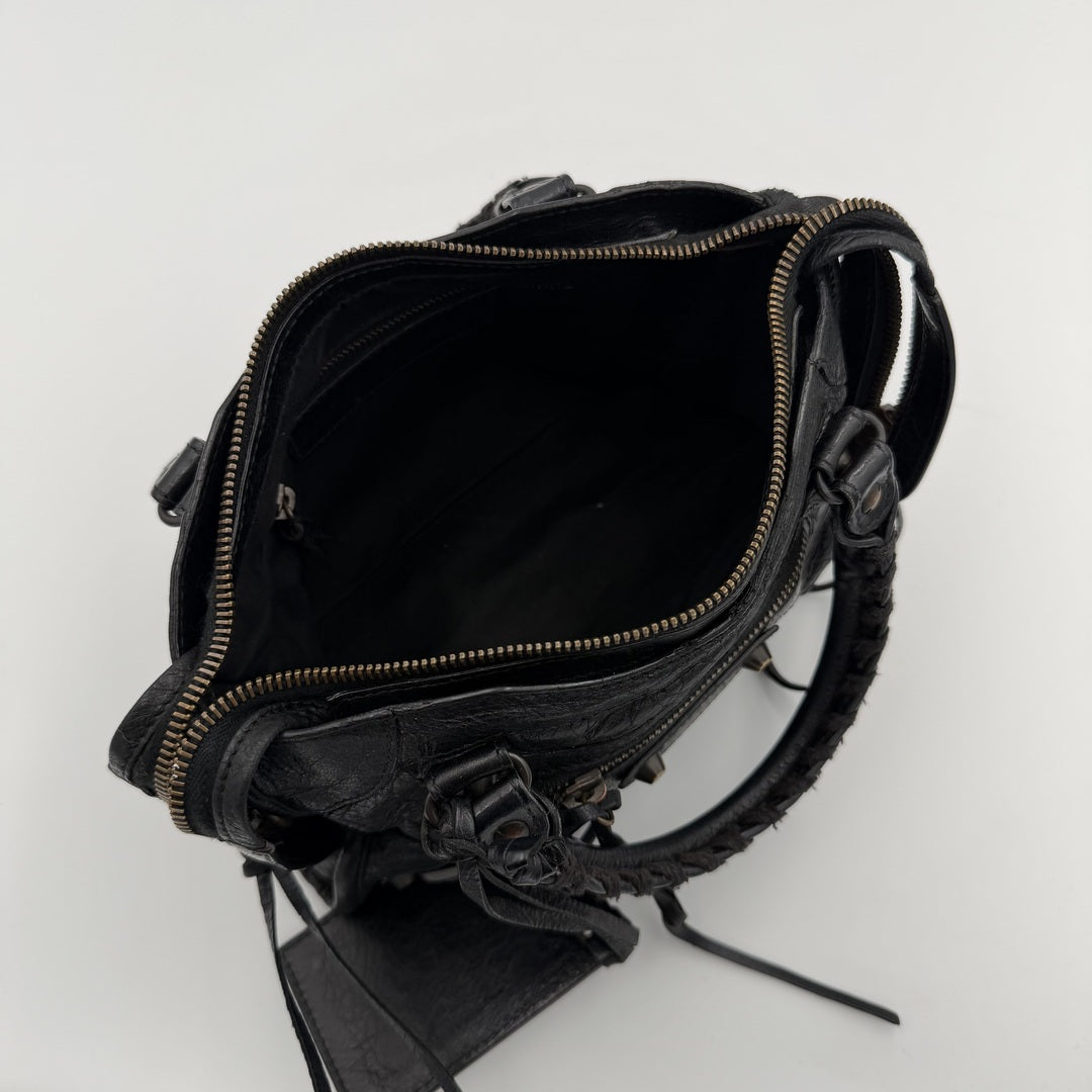 2013 Balenciaga The Mini City Leather Black Bag