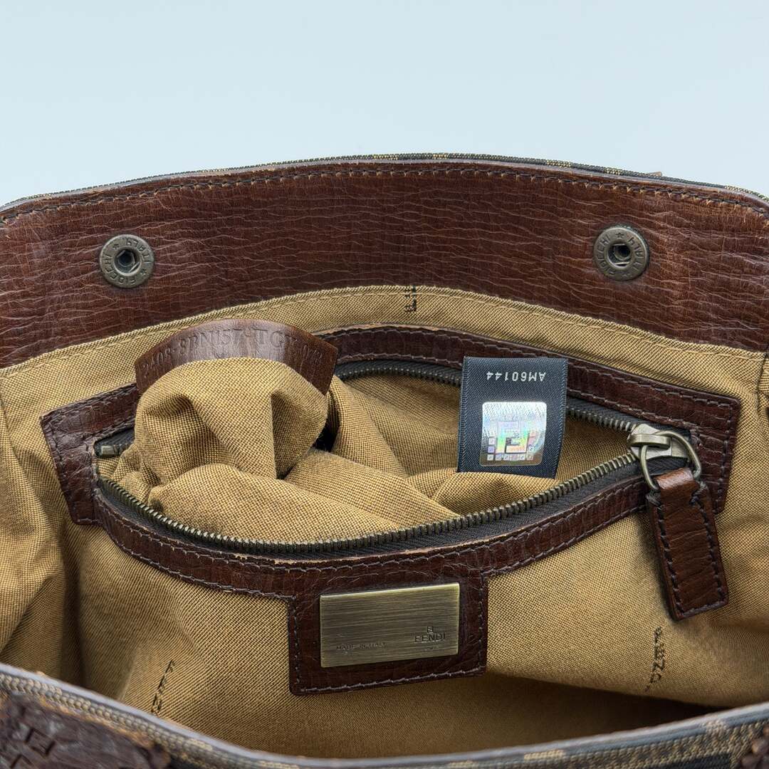 Fendi Zucca Canvas Du Jour Brown Handbag