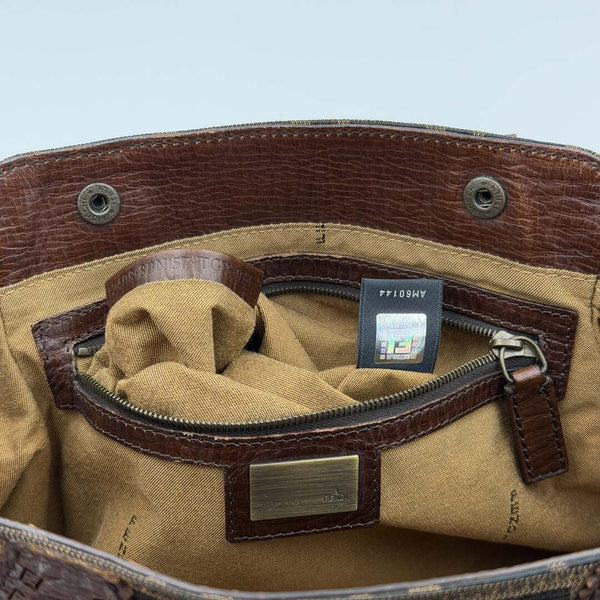 Fendi Zucca Canvas Du Jour Brown Handbag
