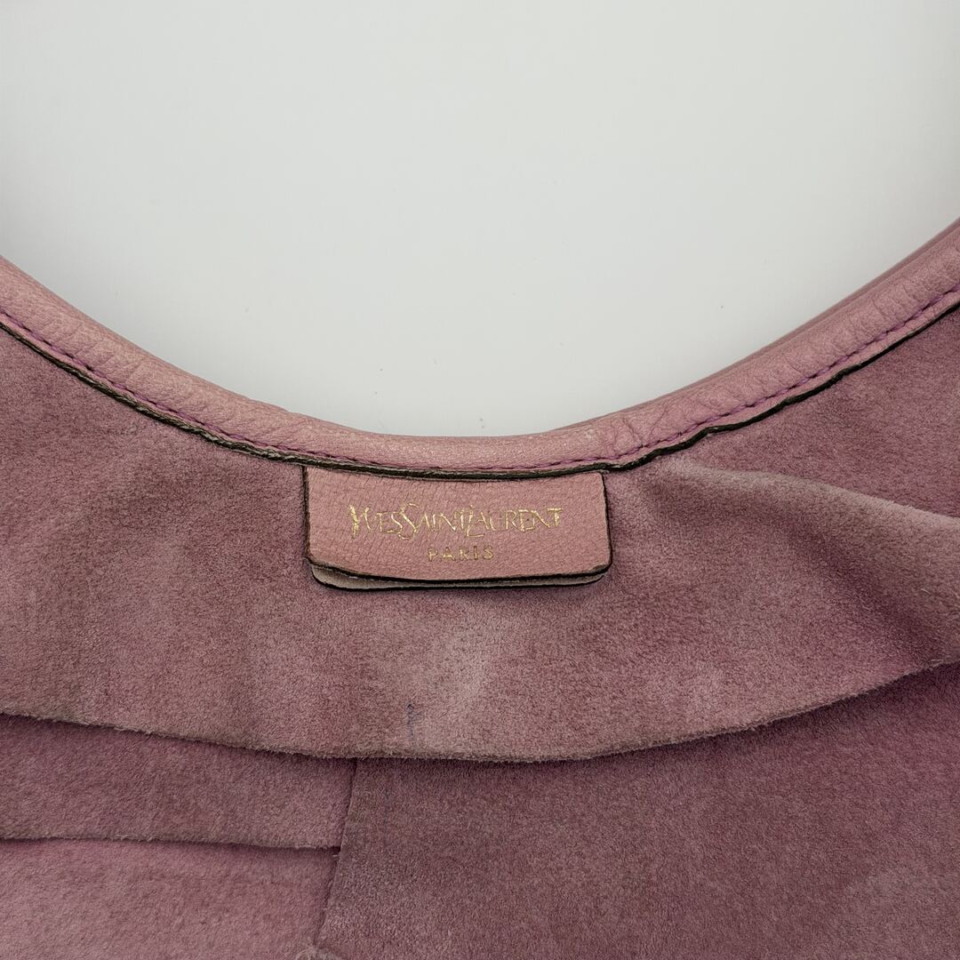 YSL Saint Tropez Suede Leather Pink Shoulder Bag