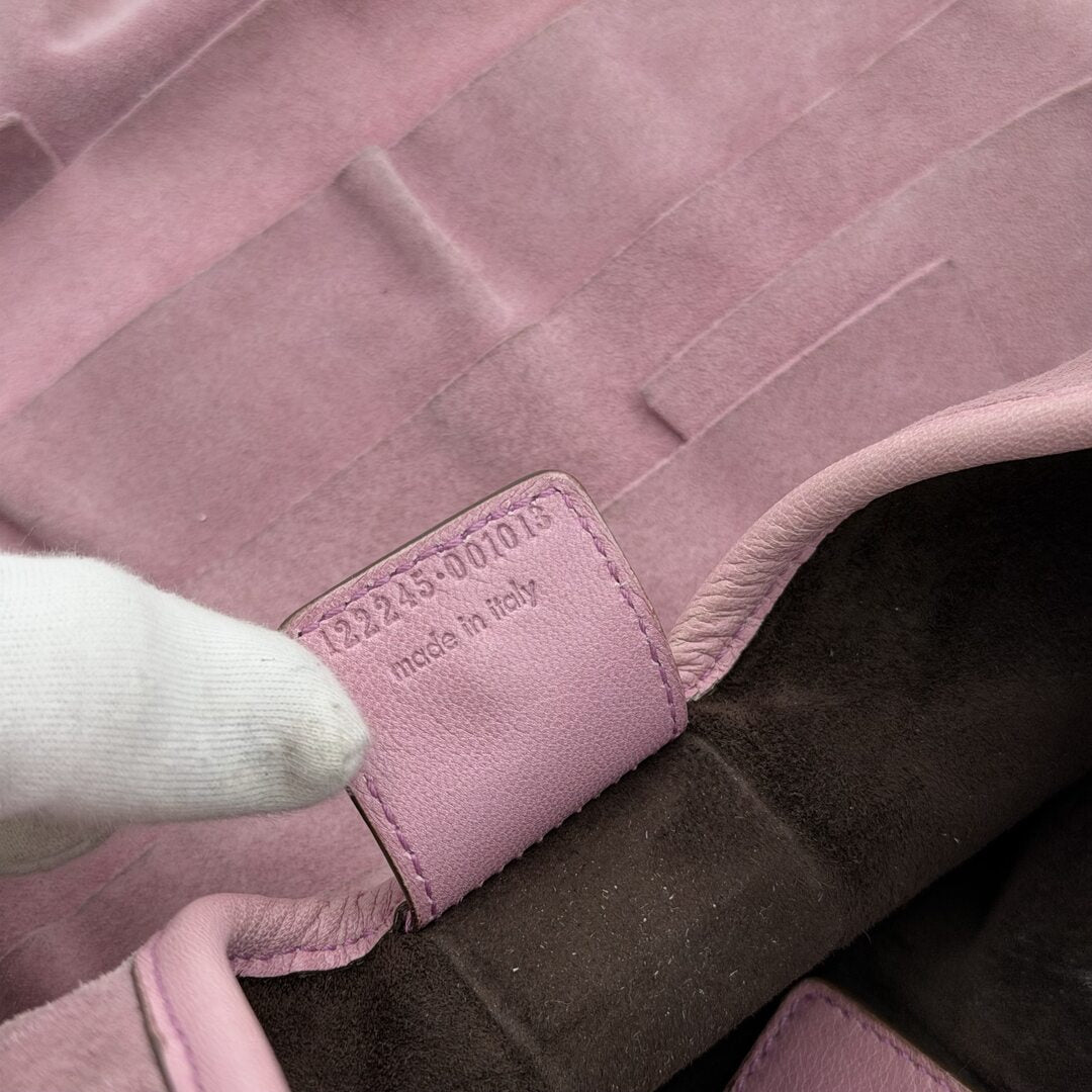 YSL Saint Tropez Suede Leather Pink Shoulder Bag