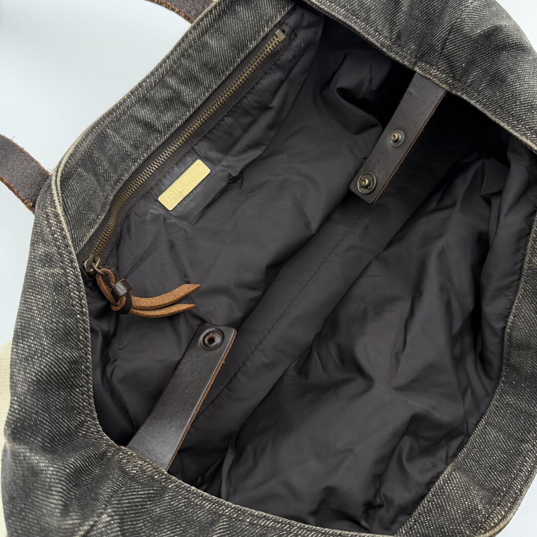 Archive Miu Miu Cow Print Denim Shoulder Bag